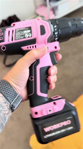 Pink Workpro Drill Compact and Versatile for DIY Tasks