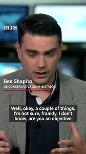 2.8M views · 4.7K reactions | “I am not inclined to continue an interview with someone as badly motivated as you." US conservative commentator Ben Shapiro ends a spiky interview with the BBC's Andrew Neil. Watch the interview in full: bbc.in/2HeKcFd | BBC Politics | Facebook