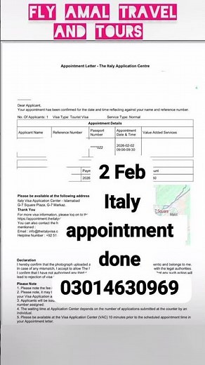 2 Feb Italy appointment done l Italy appointment available l Italy urgent appointment l Italy visa