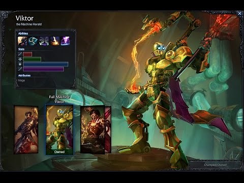 Full Machine Viktor Skin Spotlight Gameplay 1080p HD League Of Legends