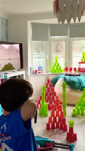 Will He Fail or Knock Them Down? 😄🎯 Cup Challenge #judemillertv