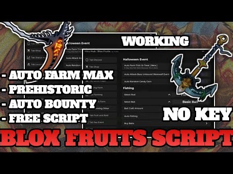 [⚔️] Blox Fruit Script *NO KEY* - Auto Farm, Auto Prehistoric, Fruit Sniper, Auto Raid & More!