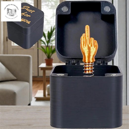 Funny Middle Finger Prank Box, Rude Gag Gift, Desk Decor - Etsy