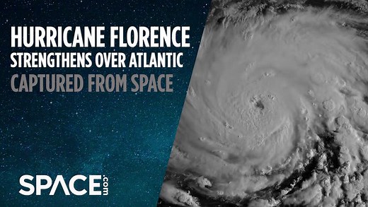 Hurricane Florence Strengthens Over Atlantic - Satellite Views