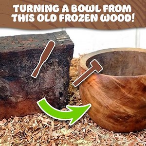 Turning a Bowl out of a piece of Frozen Wood | Woodturning with Tim Yoder
