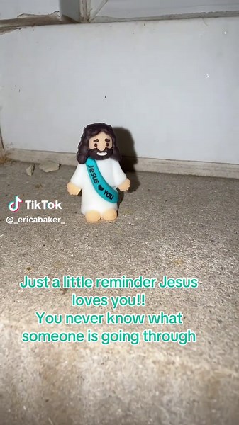 Little Jesus figures can be placed anywhere this may help someone that you did not even need help. Let all spread love and joy! #jeauslovesyou #godisgood #god #godlovesyou #tiktokshop