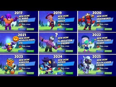 All Brawl-O-Ween Skins Evolution (2017-2025)