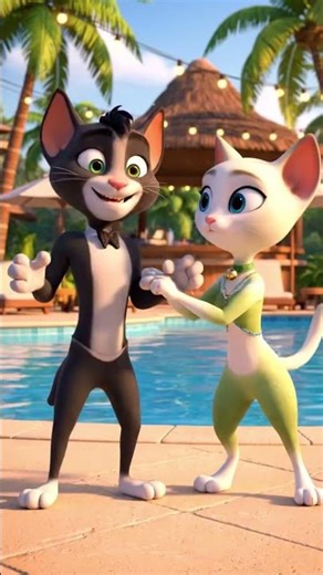 “When Two Cats Fall in Love… Their Dance Says Everything!”#RomanticCats #CuteDance