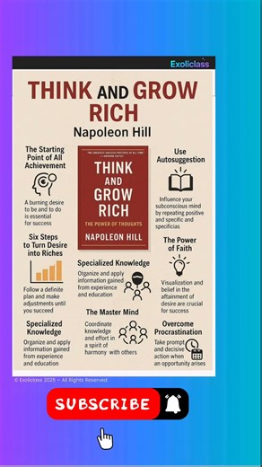Think And Grow Rich in One Page #exoliclass #shorts #shortvideo #youtubeshorts