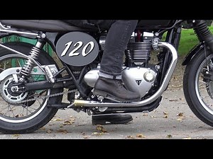 Triumph Bonneville T120 Custom Exhaust tips & Race plates, from BRITISH CUSTOMS!