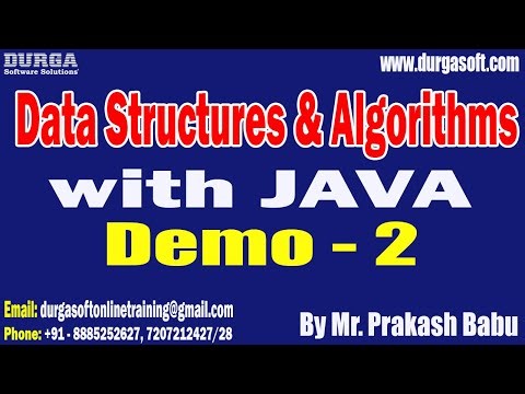 Data Structures & Algorithms tutorials || Demo - 2 || by Mr. Prakash Babu On 14-03-2023 @9:30AM IST