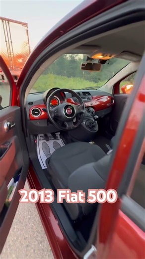 2013 Fiat 500 manual transmission, at sunset.