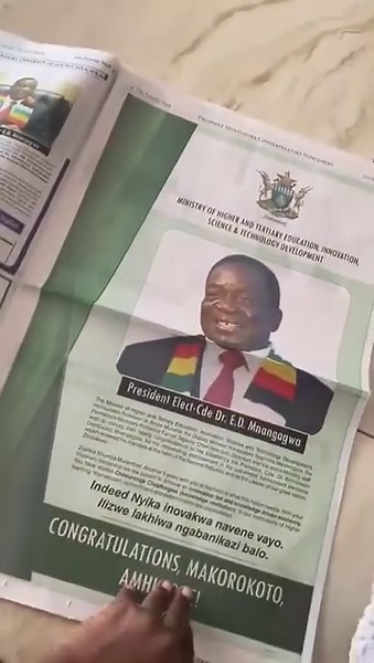 4.6K views · 54 reactions | Ku Zimbabwe nako . Look at this newspaper  | Zambian Landscape | Facebook