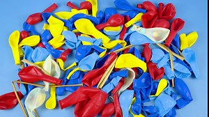 123Pcs Red Yellow Blue Balloons Garland Includes Foil Confetti Mixed Sizes Latex Balloon for Birthday Decorations, Baby Shower, Carnival, Circus, Party Supplies, Backdrop Decor