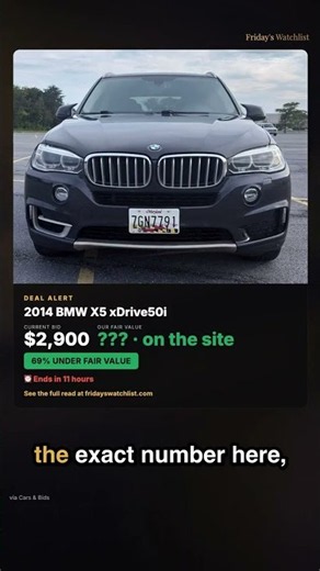 Is This 2014 BMW X5 xDrive50i a Deal? (69% Under Fair Value) #shorts