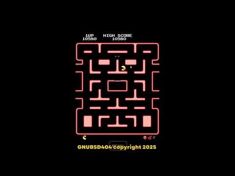 GNUBSD 404 Short N85 MS Pac man Javascript (Linux/FreeBSD)