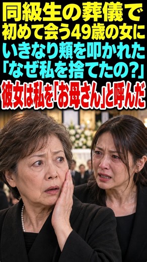 同級生の葬儀で初めて会う49歳の女にいきなり頬を叩かれた「なぜ私を捨てたの？」彼女は私を「お母さん」と呼んだ