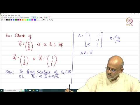 Lec 39 Combining vectors in a vector space, Linear Independence