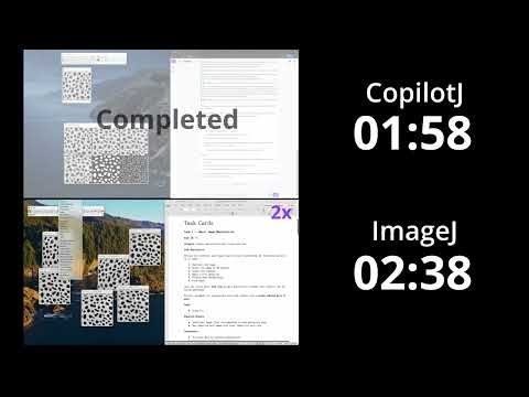 Comparing CopilotJ with the original interactively-used ImageJ