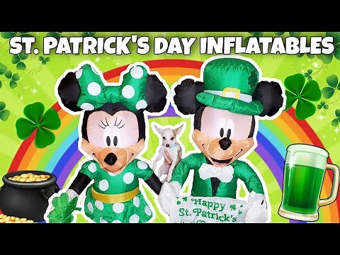 Mickey & Minnie Mouse Disney St. Patrick's Day Inflatable Lucky Blow Ups 2021