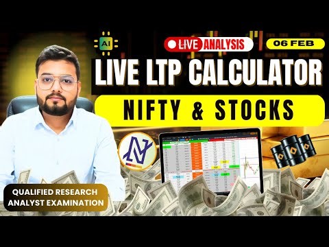 06 Feb live option chain Nifty BankNifty Finnifty with LTP Calculator #trading #ltpcalculator