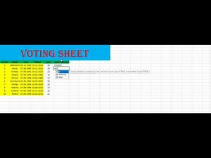 how to create voting sheet in Microsoft Excel