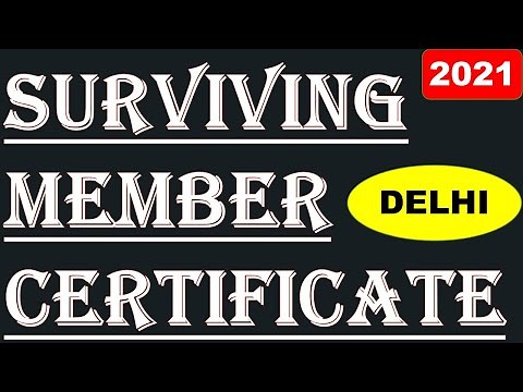Surviving Member Certificate | how to apply surviving member certificate online | Edistrict Delhi |