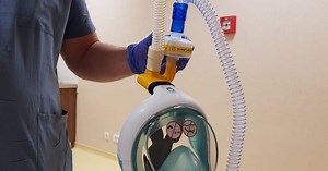 How two people will be able to be attached to a single ventilator in Serbia - using diving masks?