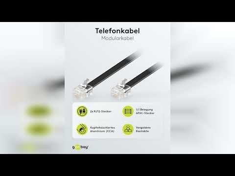 Rezension: goobay Telefonkabel 6m RJ12 (6P6C) beidseitig – flaches Modularkabel mit 1:1 Belegung ...