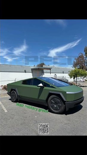 Cybertruck Full Body PPF PreCut Kit, Military Green Color PET Film Scan QR code to view eBay listing