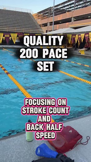 200 Pace set from yesterday. Some built in Descending, Active Recovery, and a lot of speed. Got some great swims out of this set 🔥 Finished up the workout with some fast kicking, both resisted and unresisted. | Peak Performance Swimming