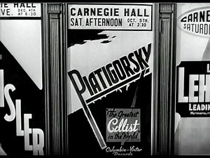 Carnegie Hall Movie (1947) - Piatigorsky Plays 'The Swan' by Saint-Saens