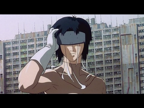 Ghost in the Shell (1995) garbage and alley chase scene