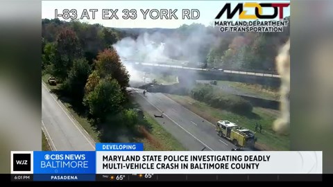 Two dead in multiple-vehicle car in Baltimore County