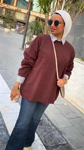 OUR NEW BASIC PULLOVER now available online and in store👌 بلوفر واسع خامته ناعمة و تقيلة و يتلبس بسهولة! موجود ب ٣ الوان ( بنى و نبيتى و بيج فاتح). | Jasmine dresses store