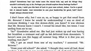 THE JULIAN CHAPTER After Chapters 17 - 21 Read Aloud