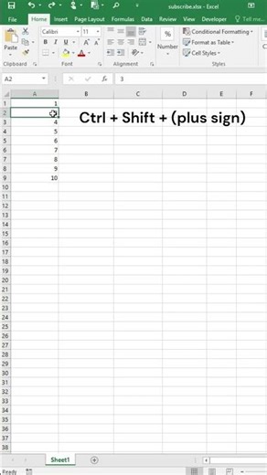 Excel Shortcut: How to Insert a New Row Instantly