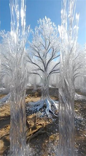 "Frozen Magic" | Ice Tree Explosion in Slow Motion 🧊✨