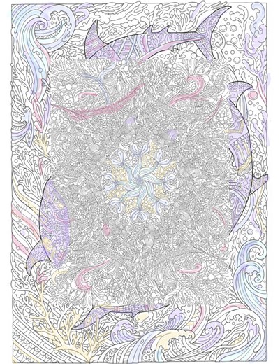 Shark Mandala Coloring Pages – Ocean Zen Art, Mindful Relaxation Printable, SEL 5‑pack, Mindfulness Instant Download - Etsy