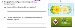8. The graph shows a figure and its image after ⇆ transformatio... | Filo