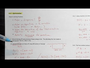 AP Calc - Optimization (notes 4.4)