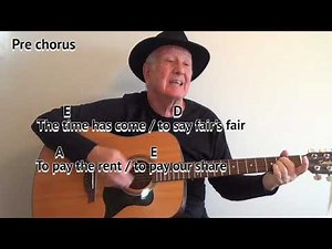 BEDS ARE BURNING (Midnight Oil) Lyrics with Chords On-Screen