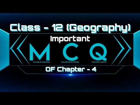 Class 12 Geography Chapter 4 MCQs (Primary Activities