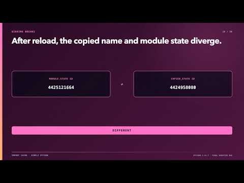 Python's Import Cache: Follow the Module Object