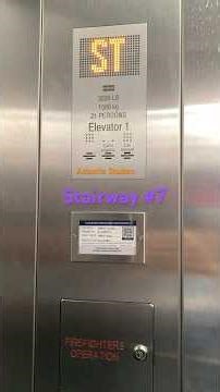 Anti-Scenic KONE EcoDisc Traction Elevator - Atlantic Station, Stairway #7 - Atlanta, GA