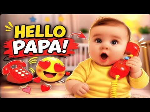 Cute Baby Laughing & Talking for the First Time 😍 | Hello Papa Hello Mama | Baby Saying Hello Papa