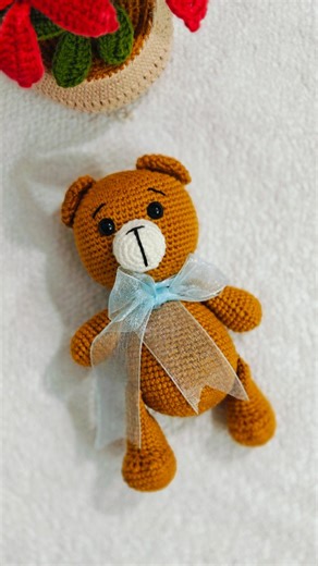 Aleesha Pa on Instagram: "Stitched with love for a special Christmas smile🌲 🧸 Comment to know more👇 [Crochet amigurumi, crochet teddy, crochet bear, crochet art,crochet gift, crochet kids gift]"