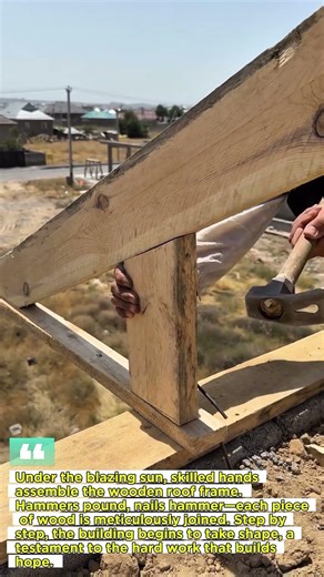 roof frame construction process.