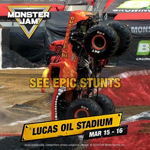 822 reactions · 144 shares | Grave Digger, El Toro Loco and more are roaring into Lucas Oil Stadium, Mar. 15 - Mar. 16. It's edge of your seat family fun! | Monster Jam | Facebook