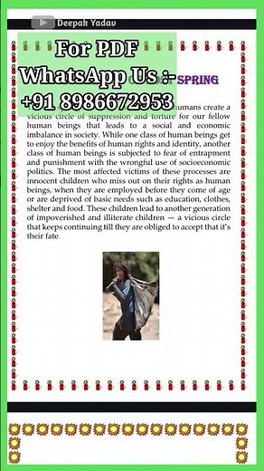 English Project File on The Lost Spring | Class XII With PDF | CBSE 2024-25 | #shorts